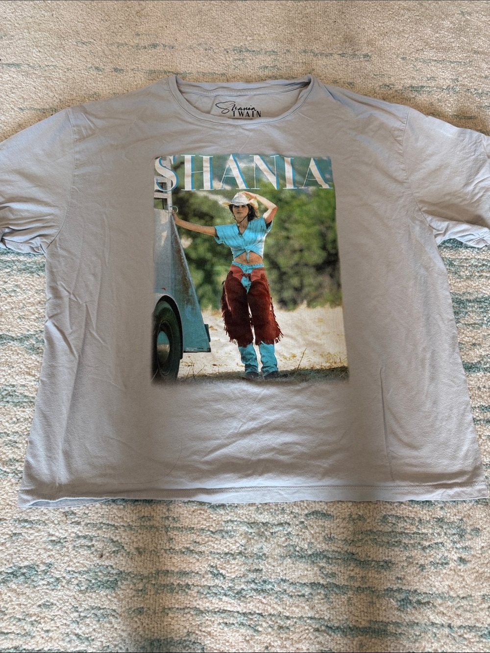 Women’s Graphic Tee - Light Gray Shania Twain Design